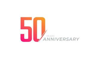 50 Year Anniversary Celebration Vector. Happy Anniversary Greeting Celebrates Template Design Illustration vector