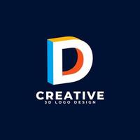 alfabeto del logotipo de la letra d. utilizable para logotipos comerciales y de marca. vector