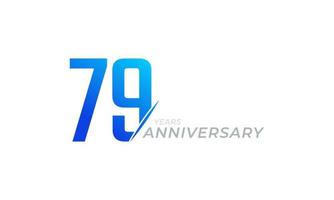 79 Year Anniversary Celebration Vector. Happy Anniversary Greeting Celebrates Template Design Illustration vector