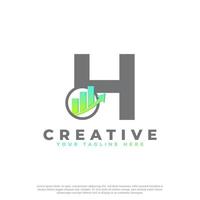 Letter H Financial  Institute Advisors Logo. Business Professional Statistic Logo Template vector