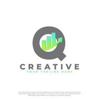 Letter Q Financial  Institute Advisors Logo. Business Professional Statistic Logo Template vector