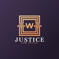 Law Firm Letter W Logo Design Template Element vector