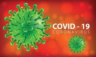 enfermedad por coronavirus covid-19 infección médica aislada. células patógenas del virus covid de la influenza respiratoria patógena china. nuevo nombre oficial para la enfermedad del coronavirus llamado covid-19, ilustración vectorial vector