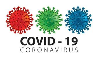 Coronavirus disease COVID-19 infection medical isolated. China pathogen respiratory influenza covid virus cells. New official name for Coronavirus disease named COVID-19, vector illustration