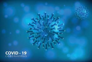 enfermedad por coronavirus covid-19 infección médica aislada. células patógenas del virus covid de la influenza respiratoria patógena china. nuevo nombre oficial para la enfermedad del coronavirus llamado covid-19, ilustración vectorial