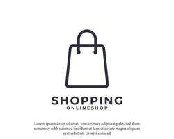 Shop Bag Vector Logo Design Template Element