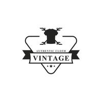 insignia retro vintage para la inspiración del diseño del emblema del logotipo de la ropa vector