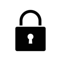 vector padlock icon in flat style