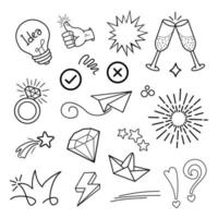 Doodle element vector set, for concept design.