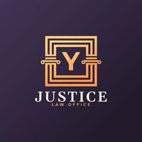 Law Firm Letter Y Logo Design Template Element vector