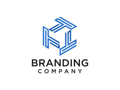 Initial Letter T Logo. Monogram Linear Style isolated on White  Background. Usable for Business and Branding Logos. Flat Vector Logo Design Template Element.