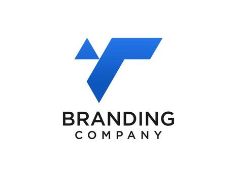 Initial Letter T Logo. Monogram Linear Style isolated on White  Background. Usable for Business and Branding Logos. Flat Vector Logo Design Template Element.