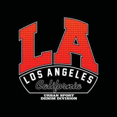 Los angeles element of men fashion and modern city in typography graphic design.Vector illustration.Tshirt,clothing,apparel and other uses