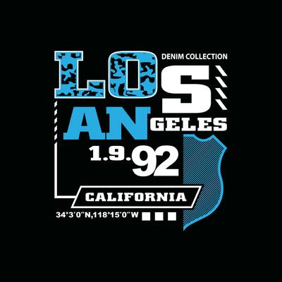 Los angeles element of men fashion and modern city in typography graphic design.Vector illustration.Tshirt,clothing,apparel and other uses