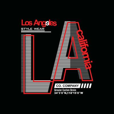 Los angeles element of men fashion and modern city in typography graphic design.Vector illustration.Tshirt,clothing,apparel and other uses