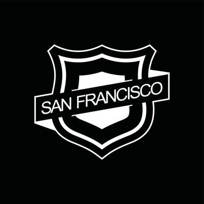 San francisco element of men fashion and modern shield city in typography graphic design.Vector illustration.