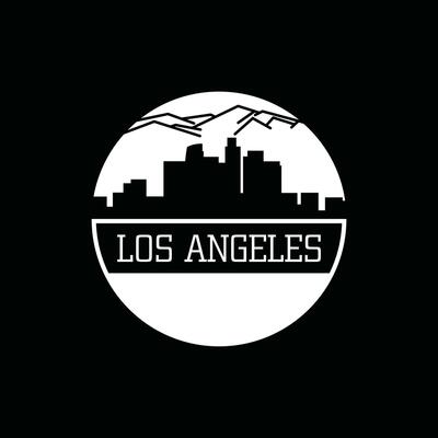 Los angeles element of men fashion and modern shield city in typography graphic design.Vector illustration.