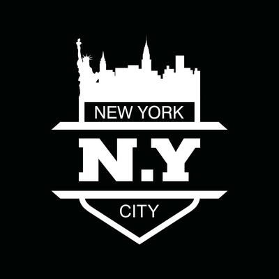 New york element of men fashion and modern shield city in typography graphic design.Vector illustration.