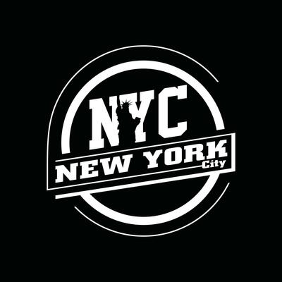 New york element of men fashion and modern shield city in typography graphic design.Vector illustration.