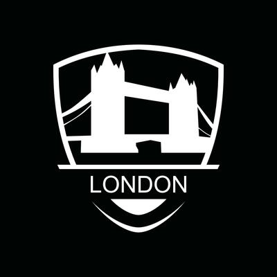 London element of men fashion and modern shield city in typography graphic design.Vector illustration.