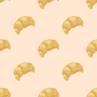 Seamless croissant cartoon pattern vector