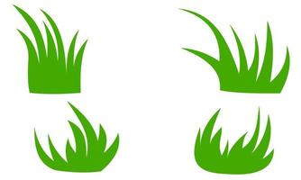 vector green grass set