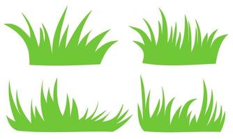 silueta de hierba verde vectorial vector