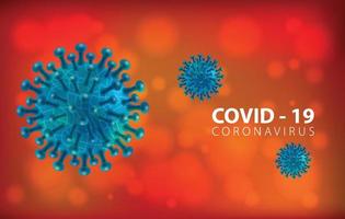 enfermedad por coronavirus covid-19 infección médica aislada. Células del virus covid de la influenza respiratoria patógena china. nuevo nombre oficial para la enfermedad del coronavirus llamado covid-19, ilustración vectorial vector