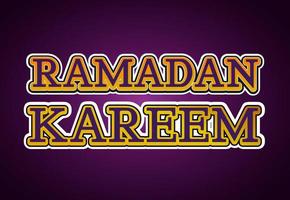 Ramadan kareem Text for Title or Headline. vector