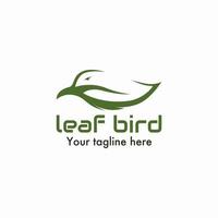 leaf bird logo design.special for business name vector