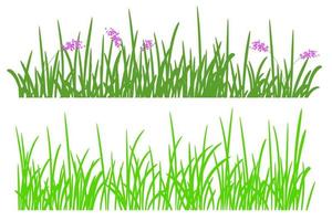 vector green grass set