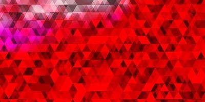 textura de vector rojo claro con líneas, triángulos.