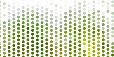 Light green vector background with bubbles.