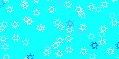 Light pink, blue vector pattern with coronavirus elements.