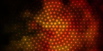 Diseño vectorial de color naranja oscuro con estrellas brillantes. vector