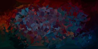 Dark blue, red vector gradient polygon layout.