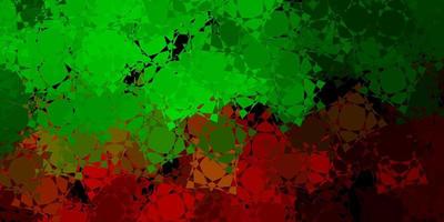 Dark Green, Red vector texture with random triangles.