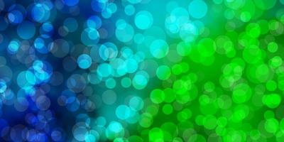 Dark Multicolor vector background with bubbles.