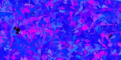 Dark Blue, Red vector backdrop with triangles, lines.