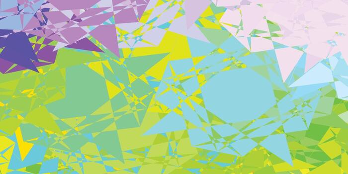 Fondo de vector multicolor claro con triángulos.