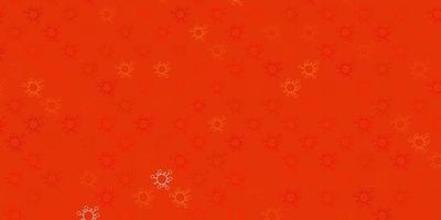 Light orange vector texture with disease symbols.