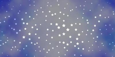 Dark BLUE vector texture with beautiful stars.