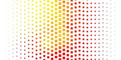 Light Red, Yellow vector background with rectangles.