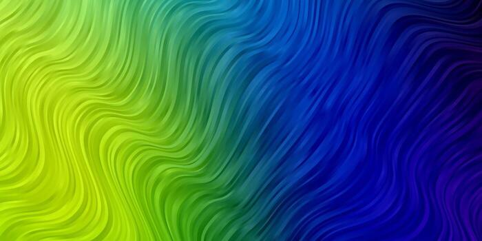Light Multicolor vector pattern with curved lines.
