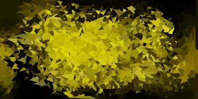 Dark green, yellow vector geometric polygonal wallpaper.