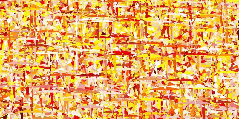 Light Orange vector backdrop with lines, triangles.