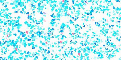 Light blue, red vector texture with memphis shapes.