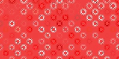 textura de vector rojo, amarillo claro con símbolos de enfermedad.