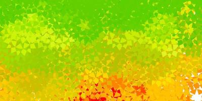 Dark green, yellow vector pattern with polygonal shapes.