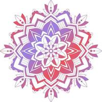 Vintage mandala with thin lines vector
